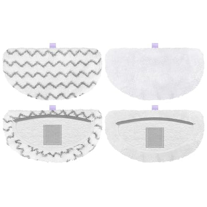 2 Pack Replacement Steam Mop Pads Compatible with Bissell PowerFresh Steam Mop, Fits Models 1940, 1806, 1544, 1440, Microfiber Scrubbing Pads for Sealed Hard Floors (1 Scrub + 1 Soft) - color: White – 2 Pack (Scrub + Soft)