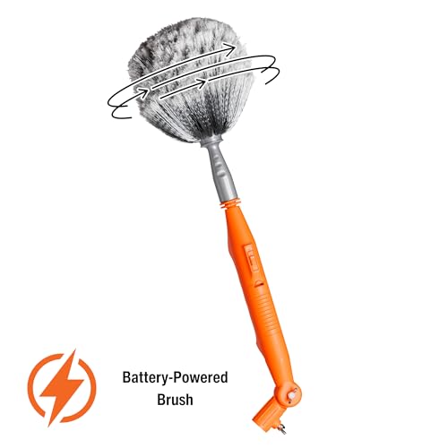 Cobweb Ceiling Fan Powered Duster Interior & Exterior | Adjustable Arm | for Hand use and Extention Pole use | Removable Cleanable Head | EZ Smart Power Duster (Extension Pole Sold Separately)… - size: Cobweb Duster Tool Only