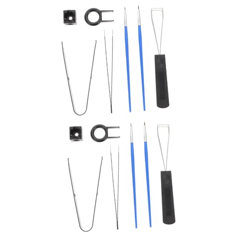 Hemoton 2sets Mechanical Keyboard Puller Kit Tool for Keycap Removal and Cleaning Includes Brush and Puller Station for Keyboard Enthusiasts - color: Blackx2pcs, size: 15X2X1CMx2pcs