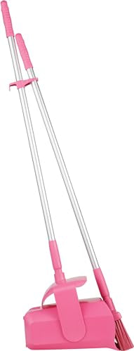 Remco - A Vikan Company 62501 Lobby Dustpan with Broom, Polypropylene/Polyester/Aluminum, 7" X 14" Bin, 37" Handle, Pink - color: Pink