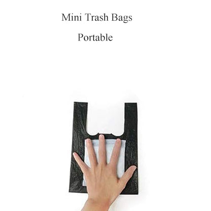 0.5 Gal Trash Bags,Mini Strong Garbage Bags for Mini Desktop Trash Can,300 Counts,with Handle,Black