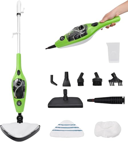 iMeshbean 10-in-1 Steam Mop, Floor Steamer, Carpet Steam Cleaner, Detachable MultiPurpose Handheld Steam Cleaner for Laminate, Hardwood, Tiles, Carpet Cleaning