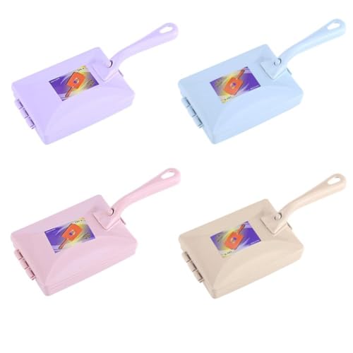 1pc Carpet Sweeper Gadgets for Home, Twin Roller Type Multi-Functional Hand-Held Brush Pet Hair Dust Scraps Paper Small Rubbish Cleaning with a Brush(Random Color)