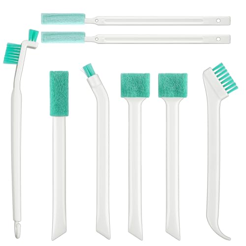 Gjinxi 8Pcs Small Cleaning Brushes for Household, Detailed Cleaning Tool, Crevice Cleaning Tool Set, Detail Tiny Scrub Cleaner Brush for Window Groove Bottle Toilet Keyboard Car Small Space Gap Corner