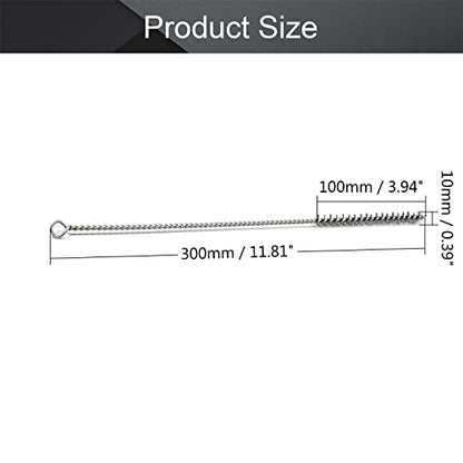 Utoolmart Steel Wire Cleaning Brush, Spiral Power Brush, 0.4-inch Diameter 12-inch Length, 2pcs - color: 2pcs, size: 1cm