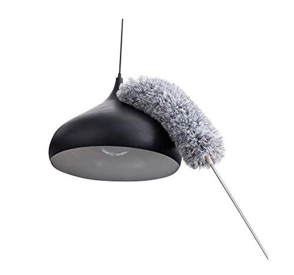 2025 NEW -Microfiber Duster with 100 Inches Extendable Pole, Detachable & Bendable Feather Duster, Stainless Steel, Extra Long Telescopic, Perfect for Cleaning Cobweb，Cleaning Roof, Ceiling Fan