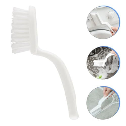 Homoyoyo Crevice Cleaning Brush Set 5pcs White Plastic Bristle Floor Gap Window Track Cleaning Tool for Home Kitchen Groove and Corner Dirt Removal