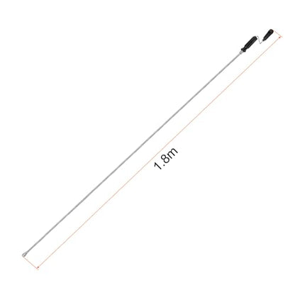 HARFINGTON Drain Augers 6 Ft Stainless Steel Flexible Plumbing Auger Hair Drain Cleaner Tool Toilet Auger Clog Remover Tool for Kitchen Bathroom Shower Sink Toilet Bathtub, Black - color: Black, size: 1.8m