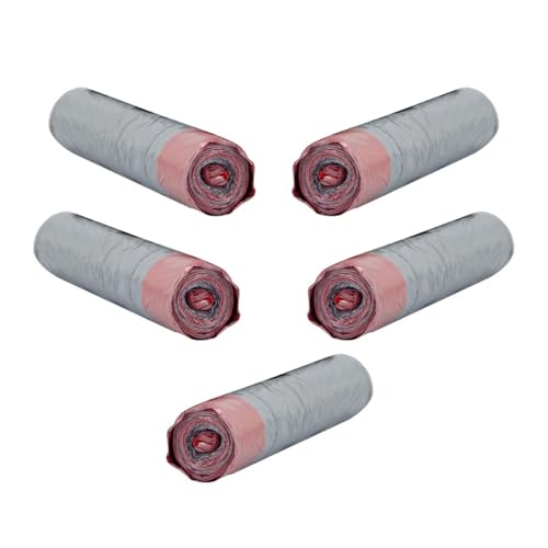Artibetter Drawstring Trash Bags 5 Rolls Heavy Duty Strong Garbage Bags for Kitchen Household Waste Disposal with Thick Material Suitable for Home Use Random Color