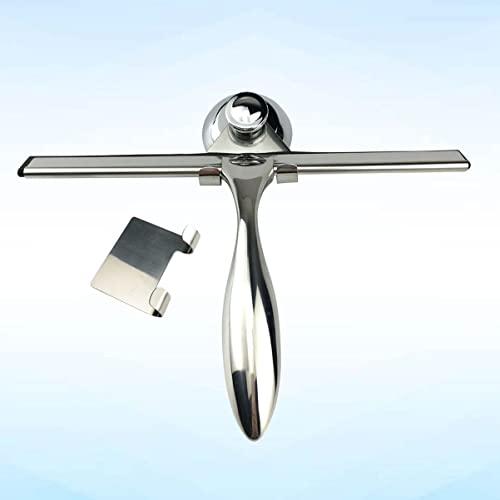 3pcs Shower Squeegee Stainless Steel Suction Cup Holder for Glass Tile Mirror Cleaning