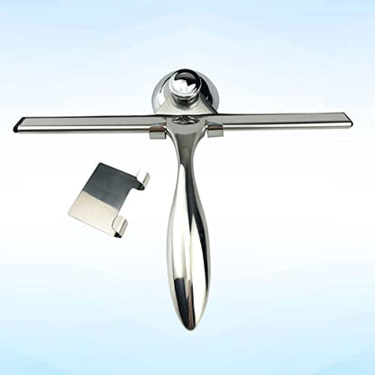 3pcs Shower Squeegee Stainless Steel Suction Cup Holder for Glass Tile Mirror Cleaning