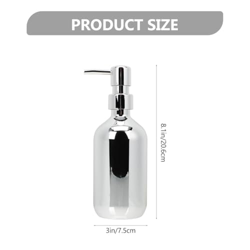 Ipetboom Shampoo Dispenser Bottle - 500ml/17oz Press-Type Refillable Plastic Container for Shower Lotion Conditioner Bathroom Use Leak-Proof Portable Lotion Dispenser Pump Bottle Convenient