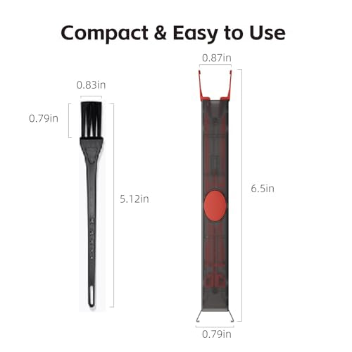 GATERON Twins 2-in-1 Switch and Keycap Puller,Manganese Steel Jaws Hot Swap Tool for Mechanical Keyboards,Ergonomic DIY Removal Kit with Cleaning Brush (Black-Red Color Scheme)