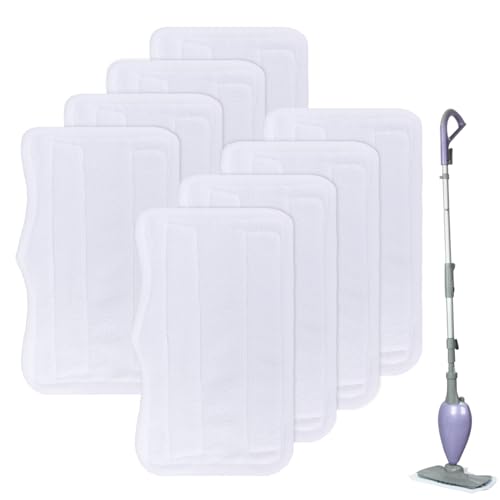 Steam Mop Pads for Shark Steam & Spray Mop S3101 S3251 SK460 SK410 S3101n2 S3250 SK435CO SK140 SK14,Washable Microfiber Cleaning Steamer Replacement Pads,White,8Pack - color: S3101 Pads - 8pack
