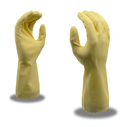 Cordova 4215NS Natural Latex Canners Gloves, Unlined, Medium Weight, Small, 12-Pack - size: Small