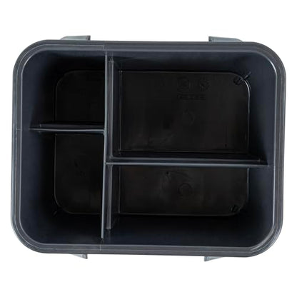 Restaurantware-Clean Tek Professional Cleaning Caddy, 1 Cleaning Supply Caddy With Handle - 4 Compartment, Multipurpose, Gray Plastic, All-Purpose, For Bathroom, Bedroom, Kitchen, Or Garden