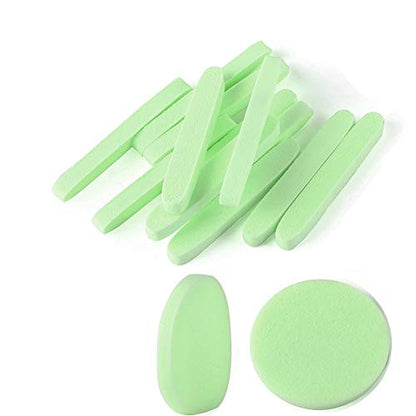 Facial Sponge Compressed,60 Pcs PVA Professional Makeup Removal Wash Round Face Sponges Spa Pads Exfoliating Cleansing for Women,Green - color: Green