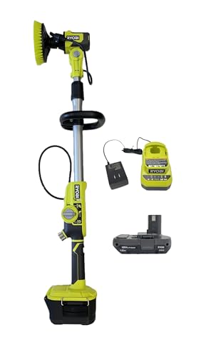 RYOBI ONEAND 18V Cordless TELESCOPING Power Scrubber and Compact Power SCRUBB | PCL1701K