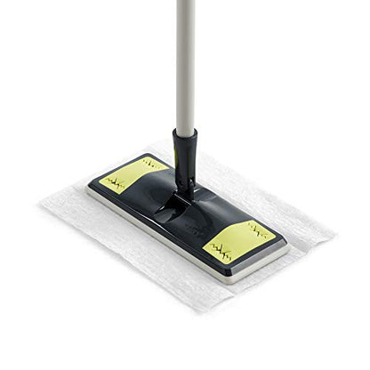 Mery Dust Catcher Mop with 10 Refills, PP,TRP Non Woven, Grey, Lime and White, 28.5 x 10.5 cm, Cloths 29.5 x 21.5 cm