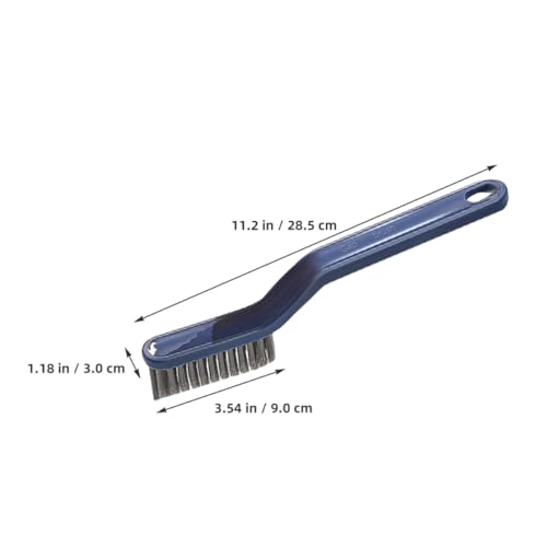 Healifty 2pcs Crevice Cleaning Brush Set Hard Bristle Gap Scrub Brush for Small Spaces Floor and Bathroom Grout Cleaning with Long Handle for Household Use