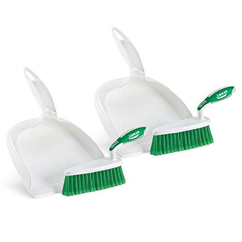 Libman Dust Pan and Brush Set | Portable Cleaning Brush | Mini Broom and Dustpan | Handheld | 2-Pack