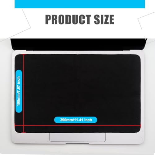 MUBUY-GOL 3 Pack Microfiber Liner Cleaning Cloth 13" with Screen Keyboard Imprint Protection, Laptop Keyboard Protector Compatible with MacBook Neo13/Pro13 /Air 13" and MacBook Pro 14"-Black - color: Black（3 Pack）, size: 11.4" x 7.7"