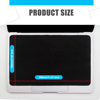 MUBUY-GOL 3 Pack Microfiber Liner Cleaning Cloth 13" with Screen Keyboard Imprint Protection, Laptop Keyboard Protector Compatible with MacBook Neo13/Pro13 /Air 13" and MacBook Pro 14"-Black - color: Black（3 Pack）, size: 11.4" x 7.7"