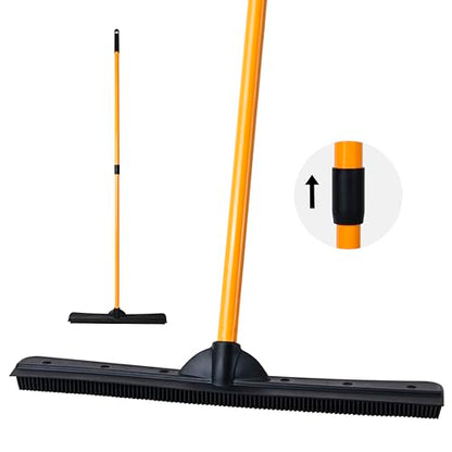FURemover Pet Hair Removal Rubber Broom, 18" Broom Head - color: Furemover Heavy Duty Outdoor Broom