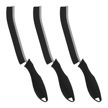 FOOGWEE Hard Bristle Crevice Cleaning Brush - Home Cleaning Tools, Multi-Purpose Crevice Supplies for Kitchen, Bathroom, Toilet, Window, Vehicle, Faucets, Grout, Home (3, Black) - color: Black