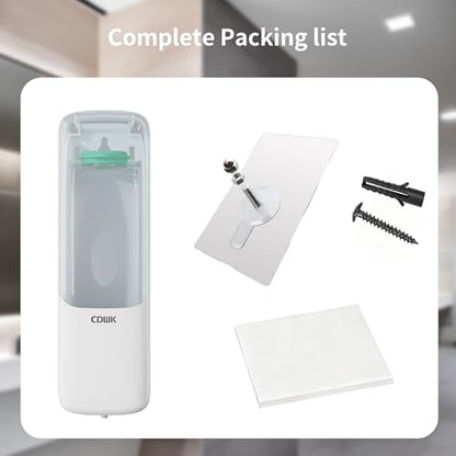 Wall-Mounted Shower Soap Dispenser,Shampoo and Conditioner Dispenser, 300ml, No Drill Refillable Shampoo Dispener for Bathroom,Kitchen,Hotel and Airbnb, White - color: White