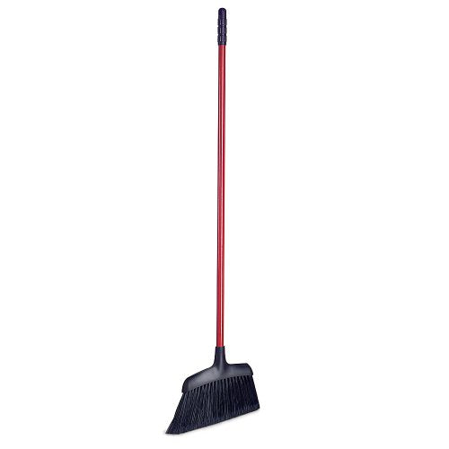 Libman Angle Broom, 53 in L, 13 in Sweep Face, 5 in Black Bristle, Handle Dia 1 in 994-1 Each