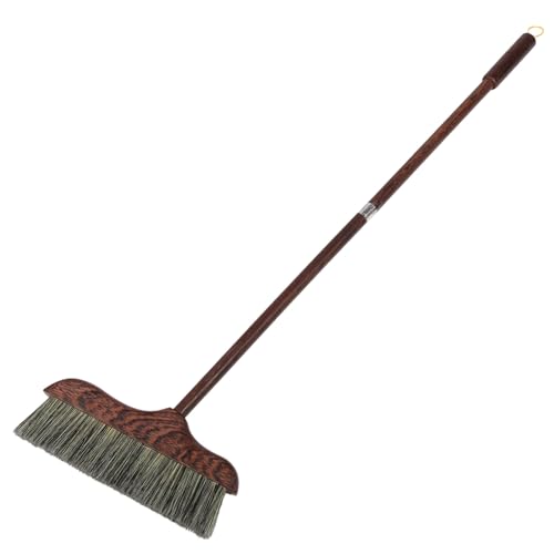 Healifty Handle Soft Bristles Broom for Home Cleaning -Static Floor Wiper for Indoor and Outdoor Use for Pet Hair and Dust Removal and Compact Design - color: Color7