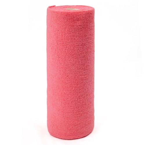 Eforcase Cleaning Towels Disposable Dish Cloths Microfiber Reusable Handy Cleaning Wipes Multi-Purpose Towel Roll Reusable Cleaning Cloths House Kitchen Cleaning Cloth Wiping Dishcloths,20 Count - color: Red