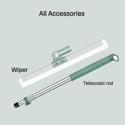 Floor Squeegee – Silicone ABS 35cm | Squeegee Broom | Scraping Wiper for Bathroom Kitchen Window Cleaning Wet Water Removal and Household Maintenance Use - color: Silicone Floor Scraper