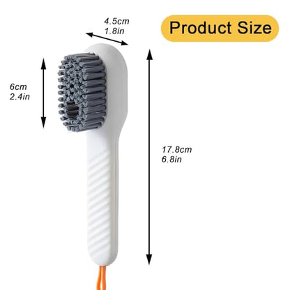 Scrub Brush with Handl, Heavy-Duty Scrub Brushes for Cleaning, Durable Bristles, for Kitchen, Bathroom, White/Green - color: 2 Green
