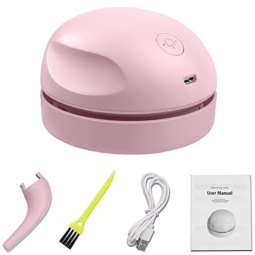 prowithlin Portable Desktop Vacuum Cleaner, USB Charging, Pink, Best for Cleaning Dust, Crumbs, Piano, Computer, Car etc. - color: Pink