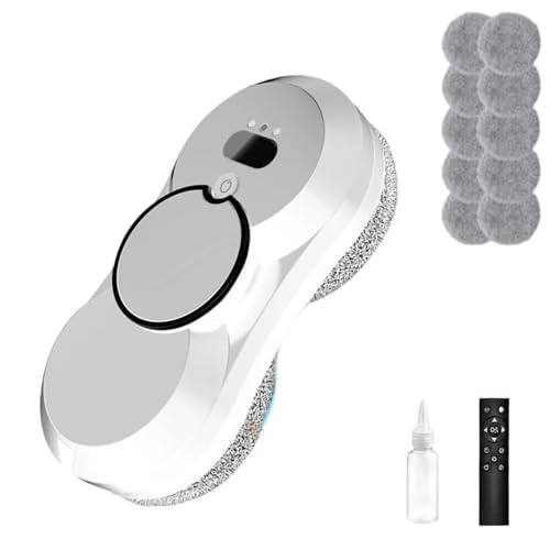 Iopsk Window Cleaning Robot, Automatic Window Cleaner with Water Spray, 5600Pa Suction, 3.0 Path Planning, Remote Control, for Indoor Outdoor Windows Glass Tiles Door