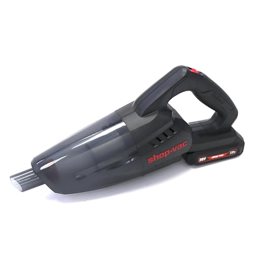 Shop-Vac 5430087 Handheld Vacuum, Cordless Rechargeable Lithium 20V, Lightweight Design, Ideal for Quick Cleanups in Home, Garage, and Vehicle