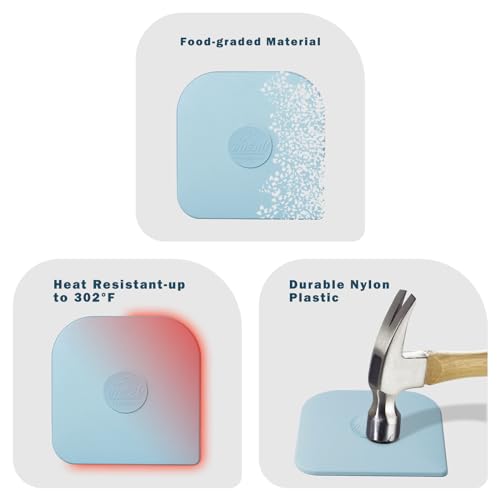 Pan Scraper, 10 Pcs Plastic, Non Scratch for Cast Iron, Pot and Pan Cleaning, Sturdy Scraper Kitchen Tool-Aqua - color: Aqua, size: 10 Pcs