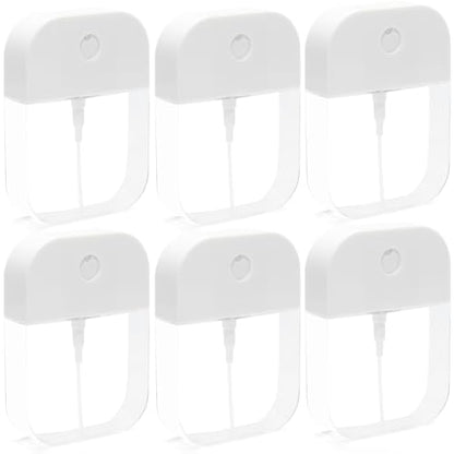 6 Pcs Clear Spray Bottles, Portable Card Spray Bottles, 38 ML Refillable Plastic Perfume Atomizer Vials, Suitable Perfume, moisturizing water, hand sanitizer - color: 38ML 6 Pcs