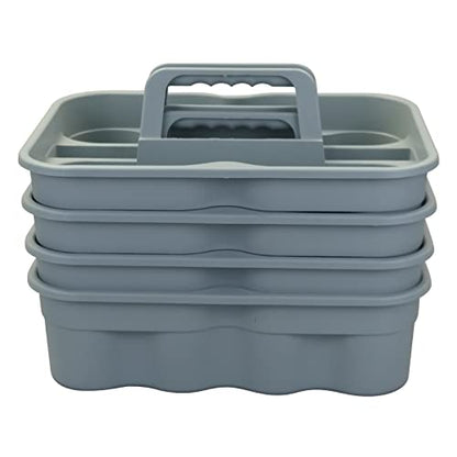 Ramddy 4 Packs 14 Quart Commercial Cleaning Bucket Pail, Heavy Duty Round Utility Pail, Gray
