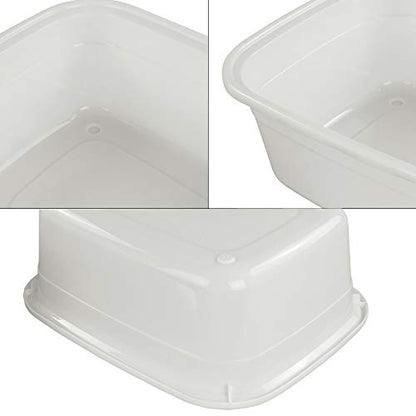 4-Pack 14 Quart Plastic Wash Basin/Dish Pan, White - size: 14 quart