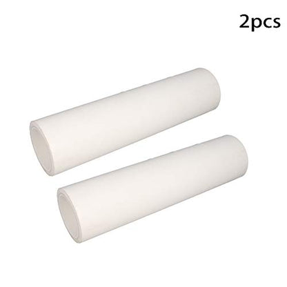 Othmro 2Pcs 18m Length 203.2mm Width 0.05mm Thick Anti Static Lint Roller 8inch PE Plastic Lint Removers Anti-Static Sticky Dust Tube Remove Hair Fur for Pet Lint Roller White - color: 2pcs 59x0.66ft