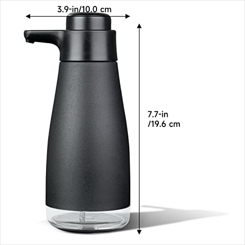AIKE 15fl.oz Liquid Soap Dispenser for Dish and Hand Soap Matte Black - color: Anti-fingerprint Black Coating