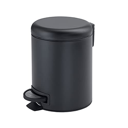 Gedy Bin, Metal Thermoplastic resins, Dull Black, 3 Litros - color: Dull Black, size: 3 Litros