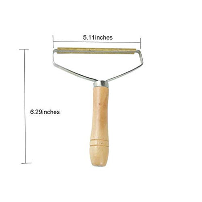 Carpet Pet Hair Remover, Portable Wooden Handle Lint Roller, Carpet Brush | Lint Remover with Double Sided Metal Scraper, Carpet Rake, Hair Scraper For Carpet, Suits Indoor Carpet, Car Carpet,1 Pc - color: 1 Pc