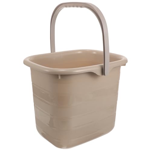 HEMOTON Plastic Bucket with Handle 11l Rectangular Small Home Water Storage Bucket Portable Multipurpose Plastic for Household Cleaning