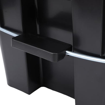 Alomejor Pedal Spin Mop Bucket, ABS and Metal Spin Mop Bucket System 14L Foot Press Wringer, Side Clamp Water Removal, Compact Floor Cleaning for Home Marine Boat