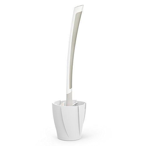 Better Living Products 17253 LOOEEZ Hygienic Toilet Squeegee/Brush, White with Grey