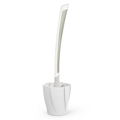 Better Living Products 17253 LOOEEZ Hygienic Toilet Squeegee/Brush, White with Grey